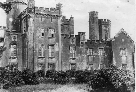 Flesk Castle front terrace old photo